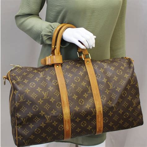 louis vuitton leather keepall 45|louis vuitton keepall bandouliere monogram.